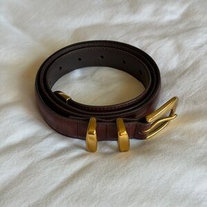 Aritzia Legendary Solid Brass Leather Belt